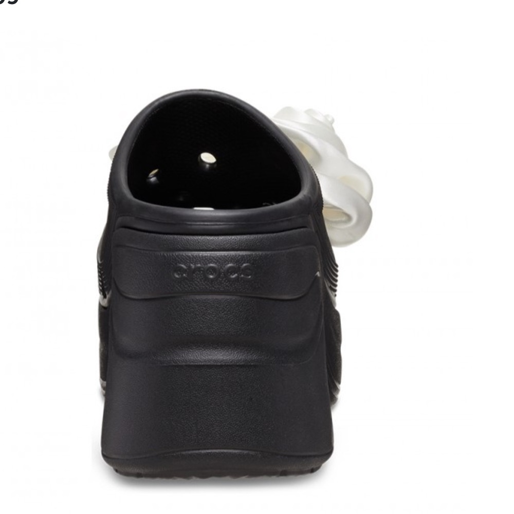 🌸NEW SIREN CLOG CROCS Rossette Black Women’s Size 8 With Tags. - Picture 10 of 11